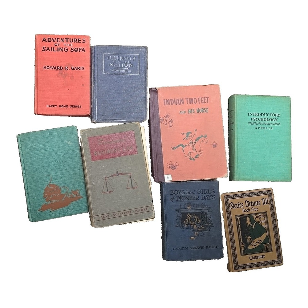 Lot of 8 Vintage Mixed Authors 1st Edition Reference Hardcover Table‎ Top Books